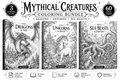 Mythical Creatures Coloring Bundle — 3 AI Books (Dragons, Unicorns & Sea Beasts)