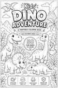 Kids' Dino Adventure — AI Printable Coloring Book for Children (Ages 3–8)
